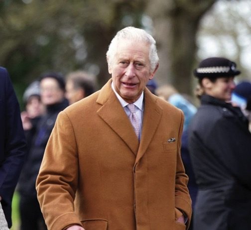 The King will Celebrate Milton Keynes King Charles III leaves Castle Rising Church in Norfolk, after attending a morning church service. January 8, 2023.