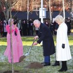King Charles III and the Queen Consort plant a tree during a visit to Brick Lane in east London, to meet with charities and businesses in the heart of the British Bangladeshi community, and individuals who were actively involved in the anti-racism movemen