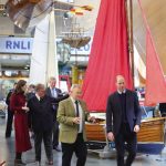 The Prince and Princess of Wales (centre), known as the Duke and Duchess of Cornwall while in Cornwall, are shown exhibits by guests, during a visit to the National Maritime Museum Cornwall in Falmouth, to learn more about the rich maritime heritage of Co