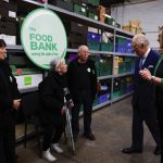 King Charles III during a visit to the Milton Keynes food bank, to see the support they provide to communities across the city, as he visits Milton Keynes, Buckinghamshire, to celebrate its new status as a city, awarded as part of the late Queen Elizabeth