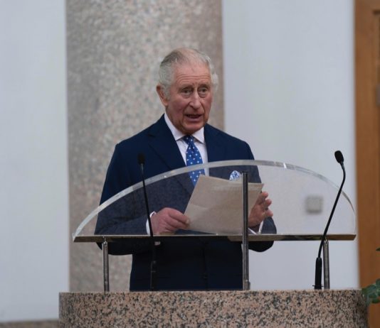 The King will Present the First Elizabeth Emblems King Charles III makes a speech during a reception with members of the local community and organisations at the Church of Christ the Cornerstone, as he visits Milton Keynes, Buckinghamshire, to celebrate its new status as a city, awarded as part of the late Queen Elizabeth II's Platinum Jubilee celebrations. February, 2023.