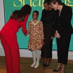 The Princess of Wales meets with Rochelle Humes and her nine-year-old daughter Alaia-Mai Humes and Kate Silverton, as she attends a pre-campaign launch event for the Shaping Us campaign at BAFTA, in London, January 30, 2023.