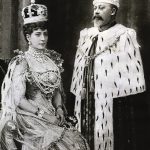 KING EDWARD VII AND QUEEN ALEXANDRA in their Coronation robes 9 August 1902