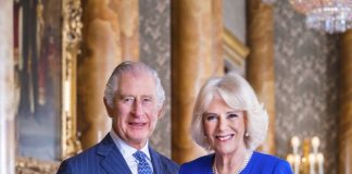 A New Photograph of The King and The Queen Consort A new photograph of Their Majesties The King and The Queen Consort, taken last month in the Blue Drawing Room at Buckingham Palace, has been released today, Tuesday 4 April. The photograph was taken by Hugo Burnand.
