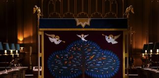 The Anointing Screen The anointing screen which will be used in the coronation of King Charles III, in the Chapel Royal at St James's Palace in London. The most important moment in the coronation is the "unction", the sacred act of anointing a monarch with holy oil, which can be traced as far back as the 7th and 8th centuries, and signals that the monarch has been chosen by God. It is only seen by the sovereign and the Archbishop of Canterbury and will take place behind the anointing screen.