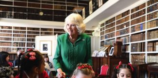 The Queen becomes Patron of the Anne Frank Trust UK The Queen during a visit to Robinson Library, Armagh, Co Armagh, to continue her work to foster a love of reading across all ages as part of a two day visit to Northern Ireland, May 25, 2023.