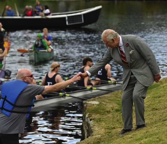 The King will Visit Global Underwater Hub King Charles III meets members of the public by the River Erne during a visit to Enniskillen Castle, Co Fermanagh as part of a two day visit to Northern Ireland, May 2023.