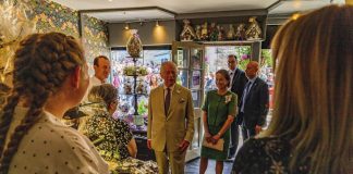 His Majesty The King to Visit The Gate Charity King Charles III at Birdgate Chocolatiers shop during a visit to Pickering in Yorkshire, after arriving by royal train, pulled by the Flying Scotsman. June 12, 2023.