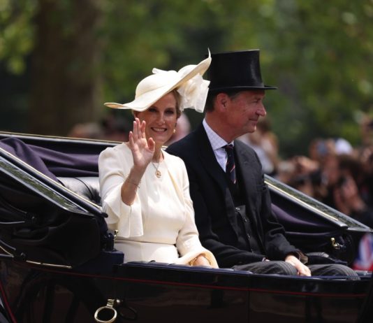 THE DUCHESS OF EDINBURGH VISITS BRUSSELS Her Royal Highness The Duchess of Edinburgh attends Trooping the Colour, June, 2023.