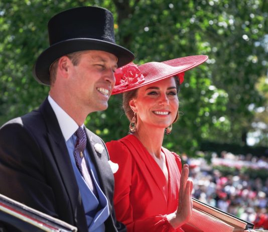 The Prince and Princess of Wales to Attend Naming Ceremony of HMS Glasgow The Prince and Princess of Wales attend Royal Ascot on Day Four of the horse racing event. June, 2023.