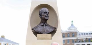 The King and Queen’s State Visit to France King Charles III and Queen Camilla at the bronze bust of the late Duke of Edinburgh during a visit to the Duchy of Cornwall's Poundbury development in Dorset, June 27, 2023.