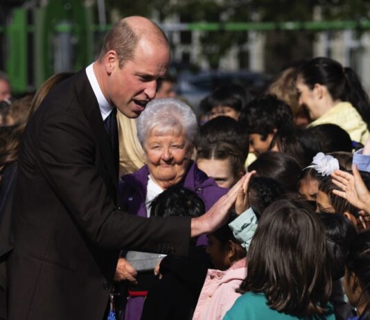 The Prince of Wales to Visit Mentivity The Prince of Wales meets members of the public at the Grange Pavilion, Cardiff, Wales. October, 2023.