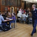 The Duke of Edinburgh, in his role as Patron of the Duke of Edinburgh’s Award (DofE) charity during a visit to Brighton Hove and Sussex Sixth Form College in Brighton, East Sussex, to hear from young people making a difference in their communities through