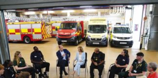 The Prince of Wales Becomes Patron of the College of Paramedics The Prince of Wales talking to staff during a visit to the Milton Keynes Blue Light Hub in Buckinghamshire, to highlight the importance of supporting the mental health of emergency responders during the week of World Mental Health Day. October 11, 2023.