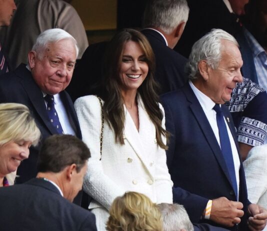 The Prince and Princess of Wales to Attend the Wales vs England Six Nations Match The Princess of Wales before the Rugby World Cup 2023 quarter-final match at the Stade Velodrome in Marseille, France. October 15, 2023.