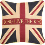 Long Live The King – Vintage Square Cushion (Small)