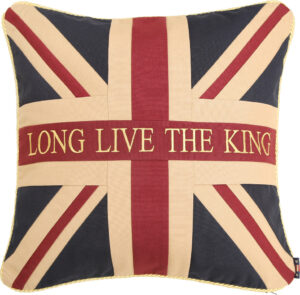 Long Live The King - Vintage Square Cushion (Small)