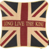 Long Live The King - Vintage Square Cushion (Medium)
