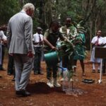 King Charles III plants a tree with Karen Kimani during a visit to Karura urban forest in Nairobi to highlight the crucial role of green spaces and forests in sustainable cities, on day two of the state visit to Kenya. Picture date: Wednesday November 1,
