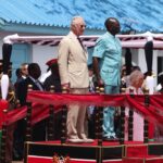 King Charles III, as Captain General of the Royal Marines, and Queen Camilla receive a ceremonial welcome, during a visit to Mtongwe Naval Base in Mombasa, where they will also watch the Kenya Marines, trained by His Majesty’s Royal Marines, demonstrate a