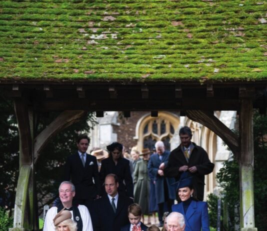 A STATEMENT FROM BUCKINGHAM PALACE King Charles III and Queen Camilla, followed by the Prince of Wales, Prince George, Prince Louis and the Princess of Wales, after attending the Christmas Day morning church service at St Mary Magdalene Church in Sandringham, Norfolk, December 25, 2023.