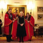 Queen Camilla is installed as Honorary Liveryman of the Worshipful Company of Fan Makers during a ceremony at Clarence House, central London. Picture date: Tuesday February 13, 2024.