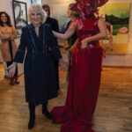 Queen Camilla meeting artist Syban Velaidi-Lauder during a visit to visit Kindred Studios’ pop-up hub in Shepherds Bush, west London, an art studios and creative space encouraging arts, crafts and community cohesion. Picture date: Wednesday February 14, 2
