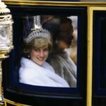 Diana, Princess of Wales, on her way to the State Opening of Parliament in November 1981. She is travelling in the Glass Coach used for her wedding (credit Anwar Hussein)