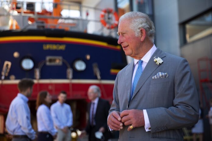 His Majesty The King on a visit to the RNLI College in 2021. Credit: RNLI