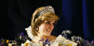 Princess Diana’s Life and Legacy Unveiled through Iconic Photos Diana, Princess of Wales, wearing a cream satin dress by Gina Fratini and wearing the Queen Mary Tiara, attends a banquet at the Hotel Nova Scotia on June 15, 1983 in Nova Scotia, Canada (credit Anwar Hussein)