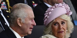 The King and Queen to Visit Walthamstow King Charles and Queen Camilla react as they attend a commemorative event for the 80th anniversary of D-Day, in Portsmouth, England, June 2024.