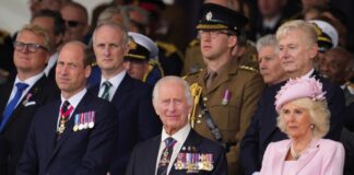 The King to Host Holocast Memorial and Education Event Prince William, King Charles III and Queen Camilla attend a D-Day national commemoration event in Portsmouth, England, June 5, 2024.