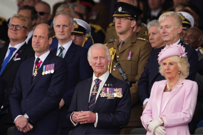 Prince William, King Charles III and Queen Camilla attend a D-Day national commemoration event in Portsmouth, England, June 5, 2024.